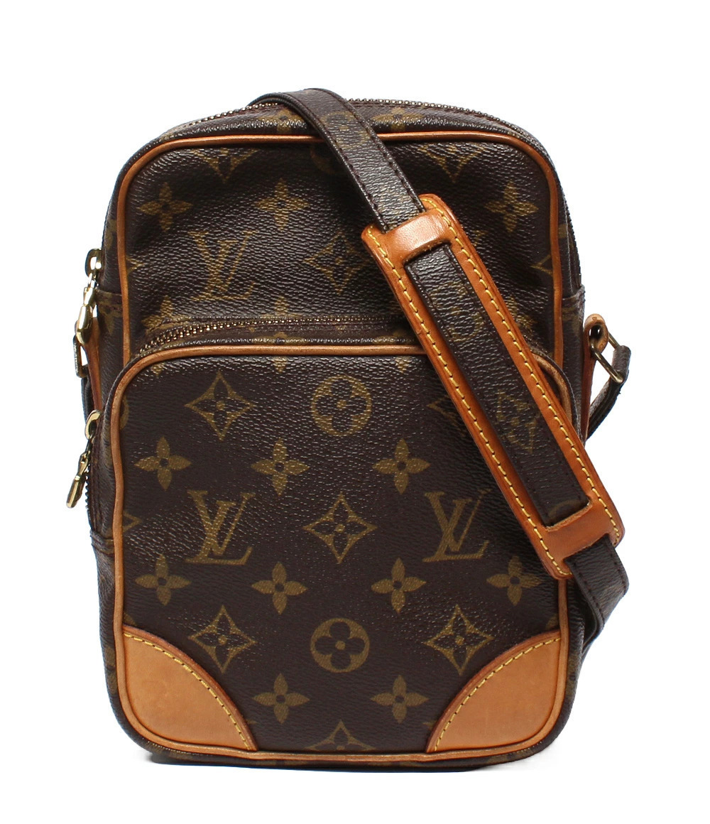 Louis Vuitton Amazon Monogram Crossbody Bag Canvas Leather Brown